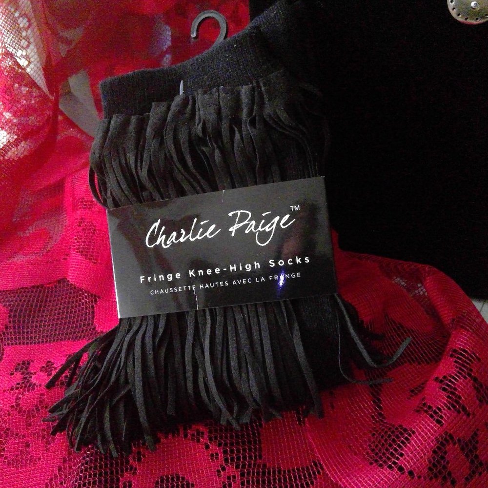 Charlie Paige Fringe Knee-High Socks